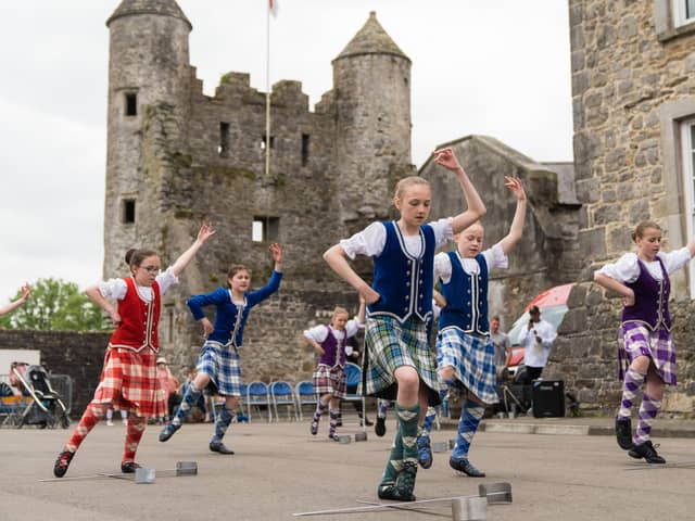 The Big Jubilee Lunch at Enniskillen Castle, Sunday 5th June 2022:

The Erne Highland Dancers performing at the Queenâ€TMs Jubilee celebrations at the Big Jubilee Lunch at Enniskillen Castle, Co Fermanagh.  Picture: Ronan McGrade/Pacemaker Press