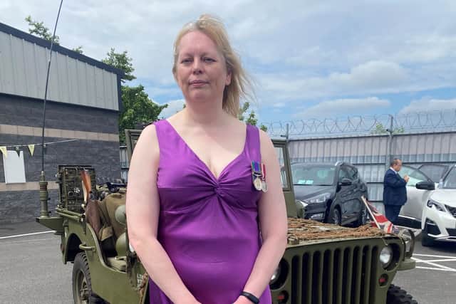 Civilian instructor Sandy Wilson, based at the Omagh squadron attending the Queen's jubilee event in Omagh, on day four of the Platinum Jubilee celebrations. Picture date: Sunday June 5, 2022.