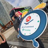 InterTradeIreland chief executive, Margaret Hearty joins Translink’s head of Group procurement, Tricia Massey and Group chief financial officer Paddy Anderson