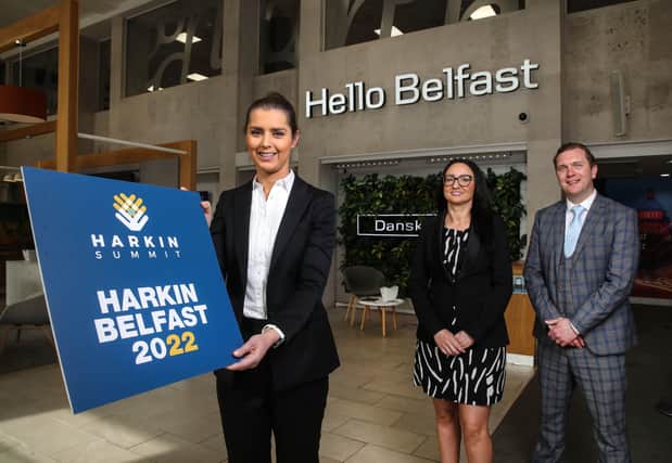 Jenny Moore, Danske Bank, Ciara Brennan, marketing and communications manager, Stepping Stones NI and Sean Hanna, programme manager, NOW Group