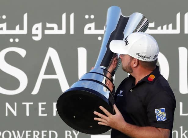 Graeme McDowell  wins the Saudi International in King Abdullah Economic City, Saudi Arabia in 2020. He has been accused of greed for joining the Saudi-funded LIV rival golf tour (AP Photo/Amr Nabil)