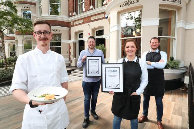 Head chef Stephen Johnston, owners Jonny and Christina Taylor and general manager Alex Daley