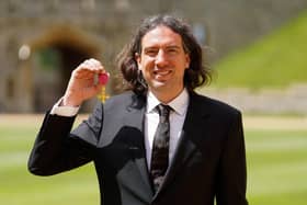 Gary Lightbody with his OBE, following an investiture ceremony at Windsor Castle