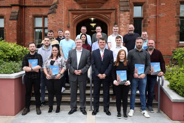 Riddel Hall, Queen’s University Belfast are the first cohort of students who completed the programme, with William Ussher, senior executive at the Centre for Competitiveness (CforC) and Dr David Paulson, professor of practice at Queen’s Management School