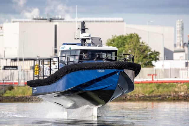 The world’s first commercially viable 100% electric, high-speed foiling workboat