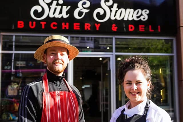Pictured launching the Stix & Stones Butchery is Paul Wilson, master butcher of Stix & Stones Butchery and Kerry Roper, head chef and development chef of Stix & Stones Restaurant