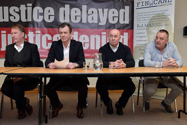 Stephen Crumlish, Gerry McGowan, Michael Toner and Gerry Kelly at a previous press conference