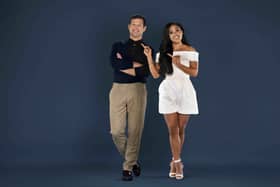 Soccer Aid presenter Dermot O'Leary and pitch-side reporter Alex Scott