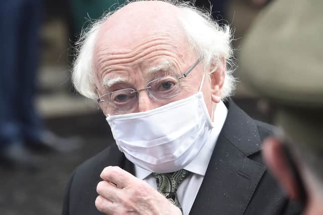 President Michael D Higgins denied linking the attack to climate change