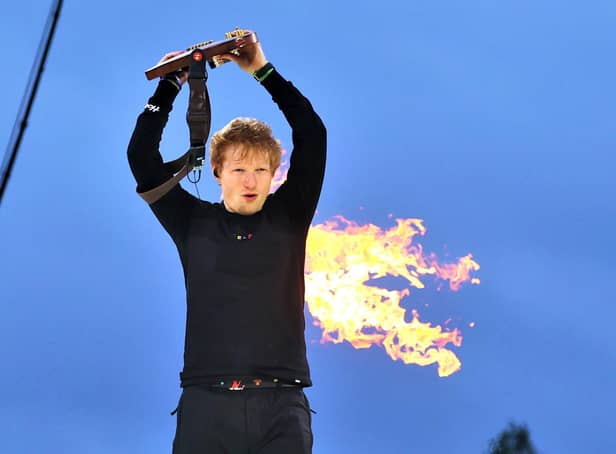 Ed Sheeran performing on stage at Boucher Road Playing Fields in Belfast. Picture date: Thursday May 12, 2022.