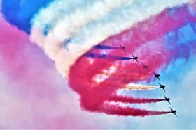 The Red Arrows in action. They can be seen this Saturday in Banbridge as part of Armed Forces Day Northern Ireland 2022.