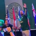 Line of Duty star Martin Compston (right) on stage at the North American Celtic supporters conference