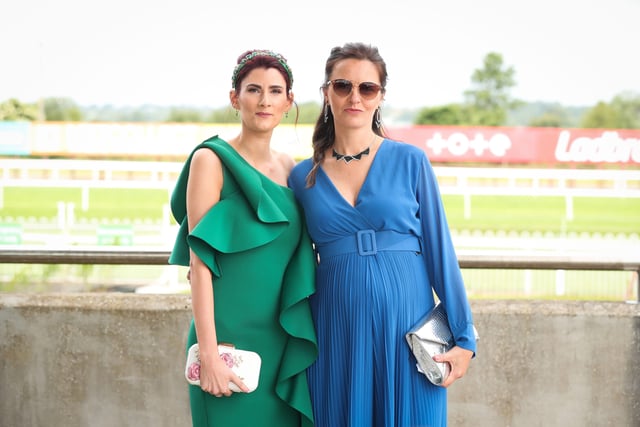 Press Eye - Belfast - Northern Ireland - 17th June 2022 - 

BoyleSports Festival of Racing at Down Royal Racecourse.

Beata McCusker and Lisa Kerr pictured at the BoyleSports Festival of Racing at Down Royal Racecourse.

Photo by Kelvin Boyes / Press Eye.