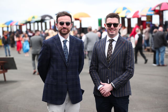Press Eye - Belfast - Northern Ireland - 17th June 2022 - 

BoyleSports Festival of Racing at Down Royal Racecourse.

Steven McAuley and Ryan Smith pictured at the BoyleSports Festival of Racing at Down Royal Racecourse.

Photo by Kelvin Boyes / Press Eye.