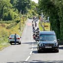 Davy Morgan was escorted to his hometown of Saintfield in Co Down on Sunday after his body returned home from the Isle of Man, where he died following a crash in the TT Races.