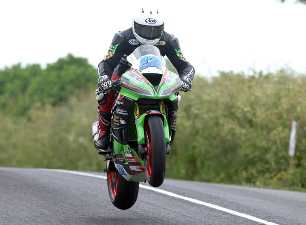 Jack Oliver in action at the Kells Road Races in Co Meath on his TJR Kawasaki.