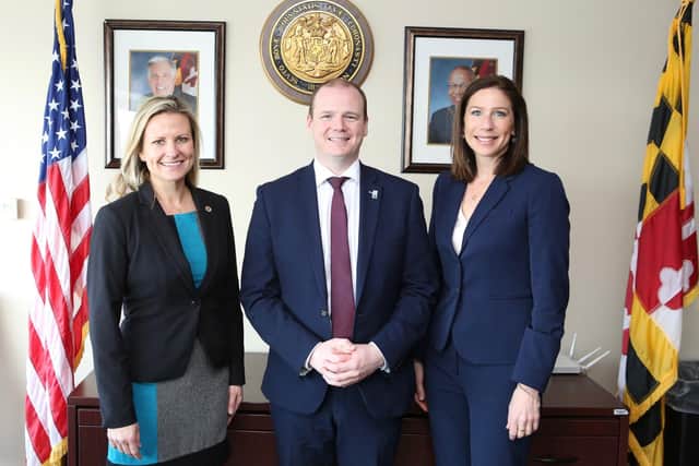 Pictured on a recent visit to the United States Economy Minister Gordon Lyons meets with Signe Pringle, deputy secretary of Commerce and Tiffany Robinson, secretary of Labor in Baltimore, Maryland