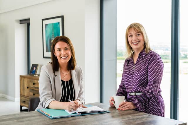 Anna Turbitt, senior audit manager at BDO Northern Ireland with her colleague Lisa McAleer, human resources manager