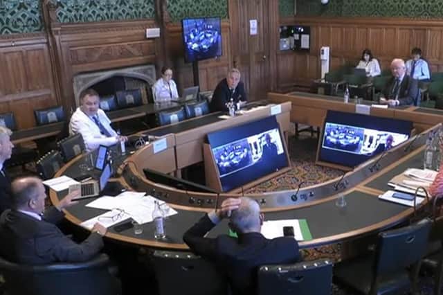 This week at Westminster there was a Northern Ireland Affairs Committee exchange on legacy between Stephen Farry  MP, in white shirt, and Sir Declan Morgan at the head of the table, right