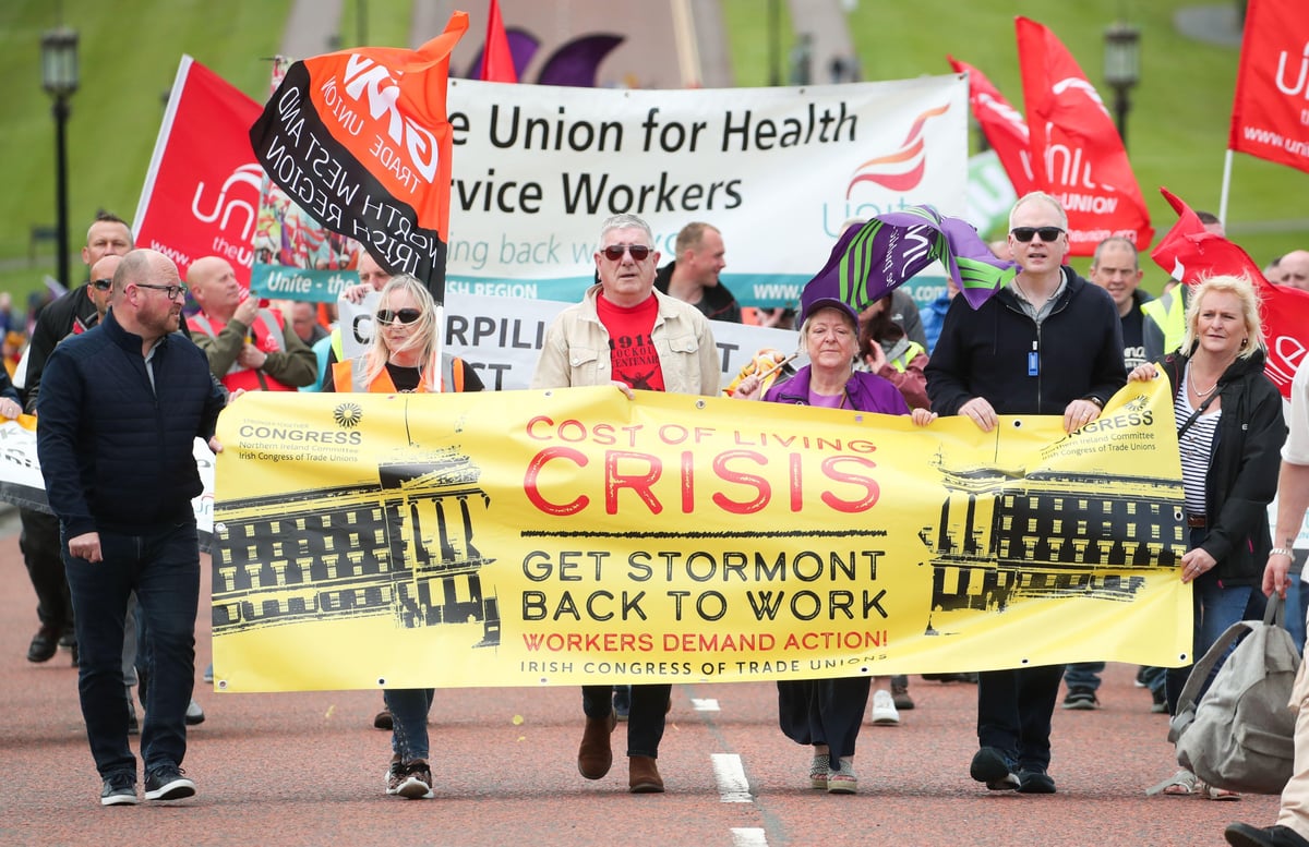 Trade Unions join to hold cost of living protest at Stormont