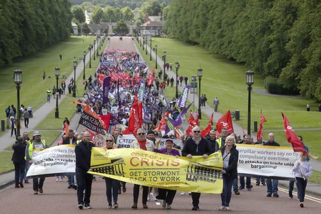 NIC-ICTU Rally and Demonstration on the 'Cost of Living Crisis' 2022 at Stormont