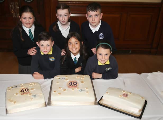 Pupils from All Children’s Integrated Primary School, Newcastle and Annsborough Integrated Primary School, Castlewellan