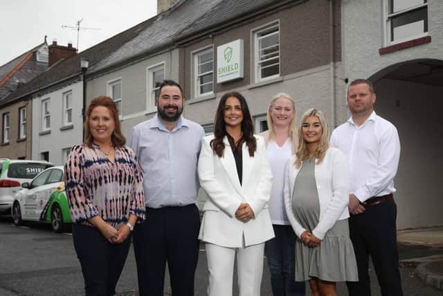 Director of Shield Accident Management, Monica Hughes with some of the Shield team including Fiona Anderson, Stephen McCann, Joanne McCusker, Kiera Rooney and David Tate