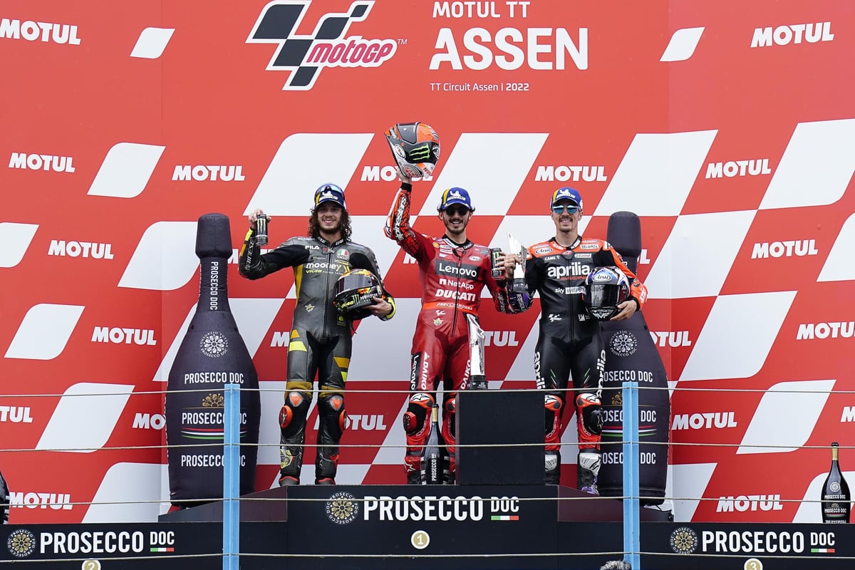 Francesco Bagnaia dominates dramatic Dutch MotoGP