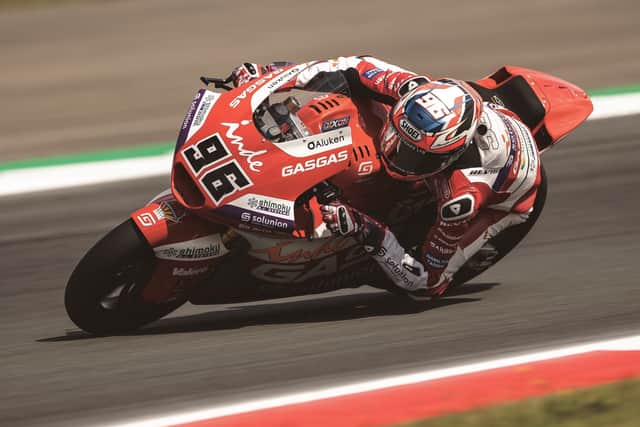 British star Jake Dixon finished third in the Moto2 class at the Dutch Grand Prix.