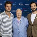 Jamie Dornan, Baroness May Blood and Oliver Jeffers at the Lyric Theatre in Belfast