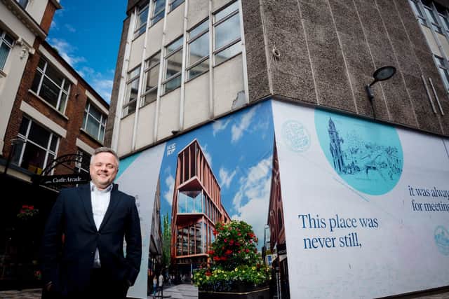 Planning Committee chair councillor Carl Whyte pictured outside the former BHS site at Castle Lane in Belfast city centre. The new planning proposal approved by Council represents an investment of £10million and will create up to 150 construction jobs