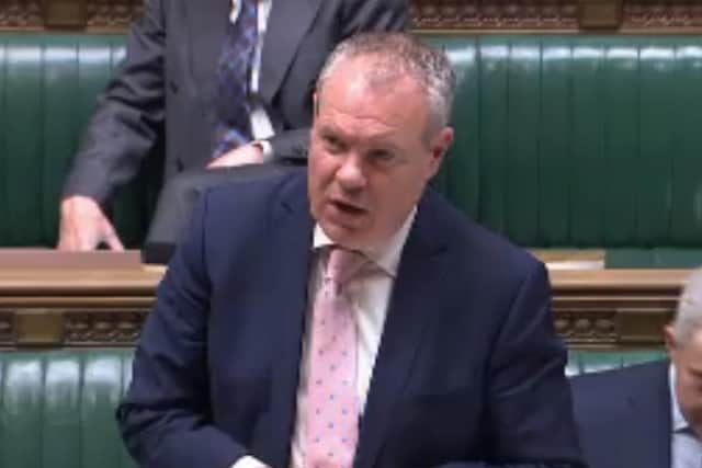 Government Minister Conor Burns during the Commons legacy bill debate on 4 July 2022.