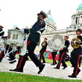 Pacemaker Press 12-07-2019: 
Twelfth of July parades at Belfast City Hall.
Picture By: Arthur Allison/Pacemaker Press.