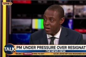 Conservative Party vice chair Bim Afolami speaking on Talk TV where he resigned his position following the resignation of two senior cabinet ministers, Chancellor of the Exchequer Rishi Sunak and Health Secretary Sajid Javid. Issue date: Friday June 24, 2022. PA Photo.