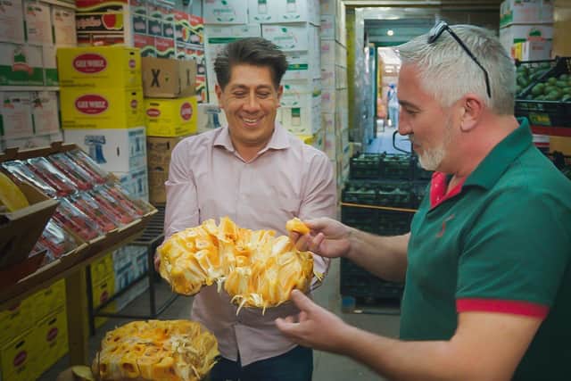 Paul with Manuel at Central de Abasto