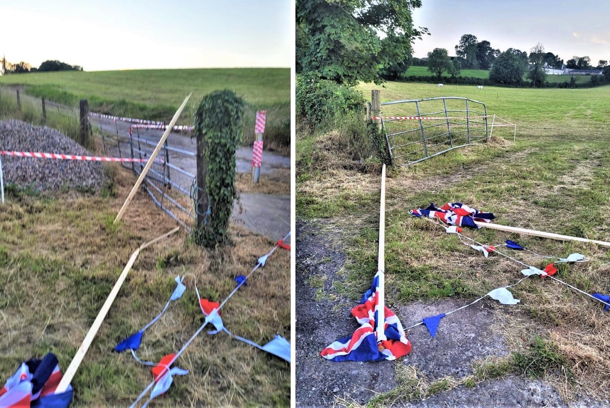Orangemen may end up sleeping in their cars to guard field: Tearing down Union flags in Castlecaulfield Twelfth demonstration field 'has echoes of past vandalism'