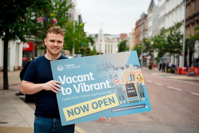 Councillor Ryan Murphy launcheS the £700K Vacant to Vibrant Capital Grant scheme