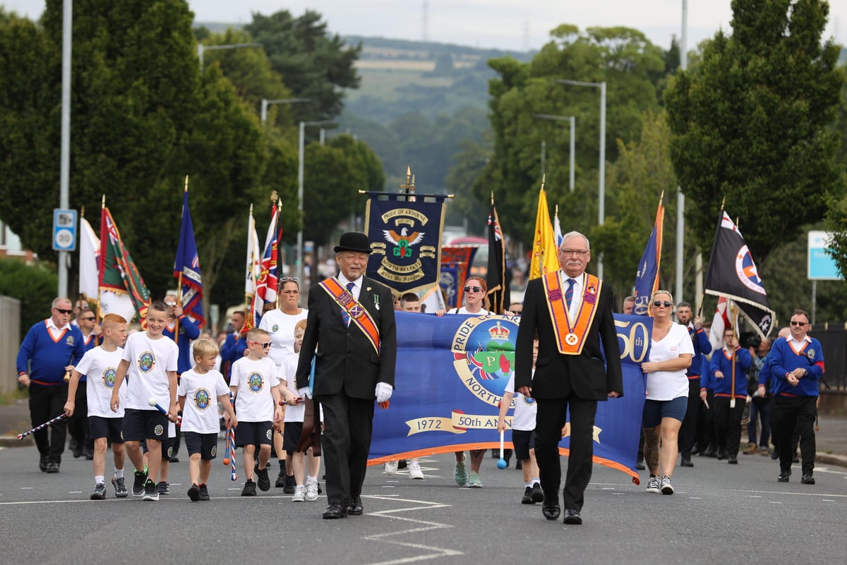 Twelfth parades: Orange Order members and bands marching in towns and villages across Northern Ireland with main parade in Belfast
