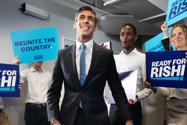 Rishi Sunak at the launch of his campaign to be Conservative Party leader and Prime Minister. Photo: Stefan Rousseau/PA Wire