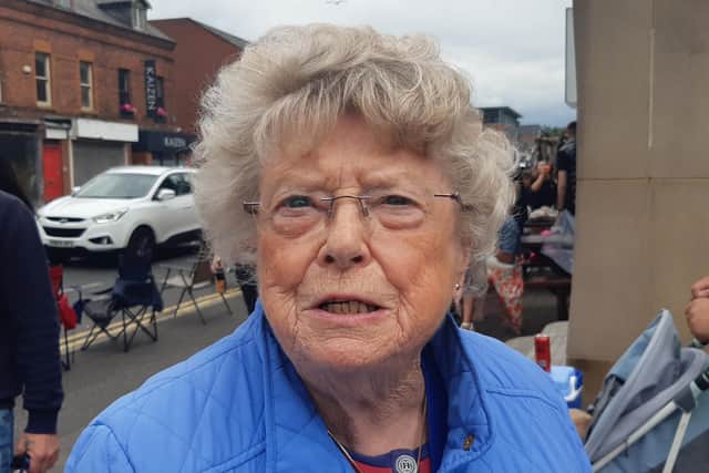 Irene Kilpatrick from Newtownbreda, seen on the Lisburn Road, said the BBC decision was unfair on elderly people in care homes