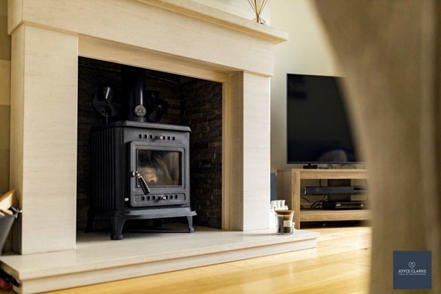 Spend cosy nights in around the attractive stove in the living room.