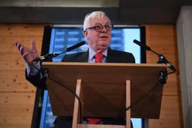 Lord Patten gave a lecture on the life and legacy of John Hume
