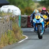 Dean Harrison leads Davey Todd at the Southern 100.