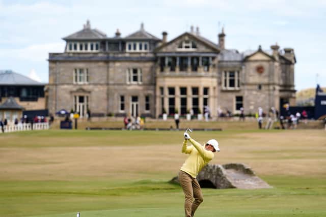 Northern Ireland's Rory McIlroy on the 18th during day one of The Open at the Old Course, St Andrews. Picture date: Thursday July 14, 2022.