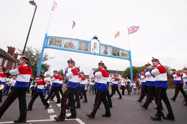A band at Carlisle Circus in north Belfast for the main Belfast Twelfth parade. There were repeated references to how the parades were expressions of our British culture, writes Wallace Thompson. Picture by Jonathan Porter/PressEye