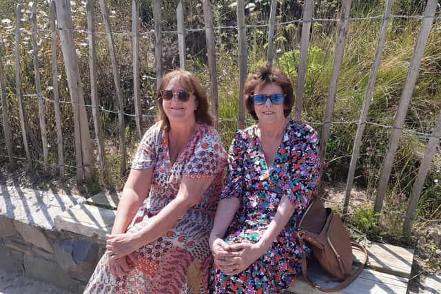 Friends Eleanor Smith and Anna Wylie came from Newtownards and Fermanagh to enjoy a day at the seaside at Crawfordsburn beach