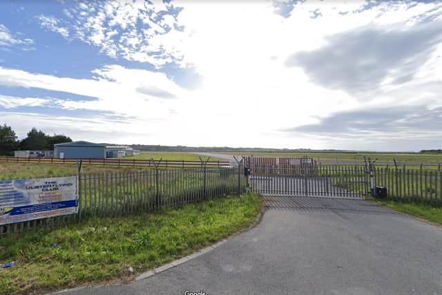Newtownards Airport entrance. Image via Google StreetView