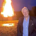 Charlie Lawson at the Roughan bonfire