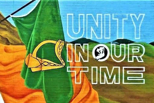 Sinn Fein mural in west Belfast