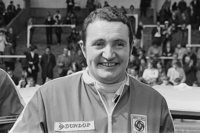 Paddy Hopkirk at the start of the London to Mexico World Cup rally at Wembley in 1970. He would later say he could change a tyre, not just a wheel: "During long distance rallies, you might have two or three punctures on a stage, so if we ran out of spares we would fit a new tyre in the back seat as we drove"